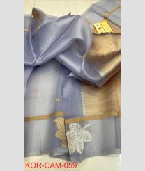 gray colour banarasi sarees with All over Buttas design