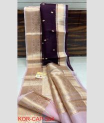 gray colour banarasi sarees with All over Buttas design