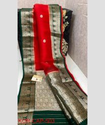 magenta colour banarasi sarees with All over Buttas design