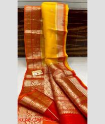 olive and brown colour banarasi sarees with All over Buttas design
