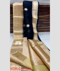 blue and gray colour banarasi sarees with All over Buttas design