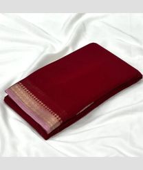 maroon colour banarasi sarees with Plain design