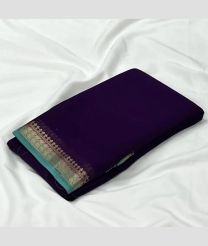 violet colour banarasi sarees with Plain design