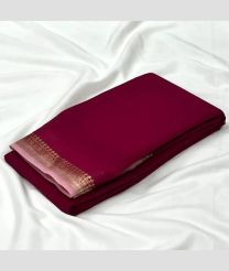 magenta red colour banarasi sarees with Plain design