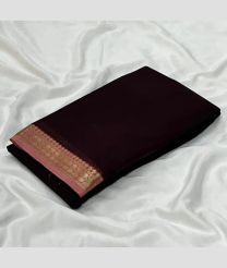 deep purple colour banarasi sarees with Plain design