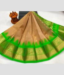 brown colour chenderi silk sarees with Kuppadam Border design