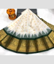 cream colour chenderi silk sarees with Kuppadam Border design