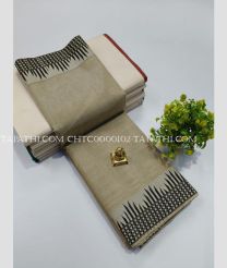 Sage and Black chettinad cotton sarees with Fancy Border design - CHTC0000102