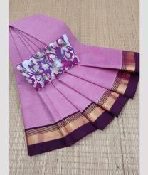 Rose Pink and Scarlet chettinad cotton sarees with Plain design