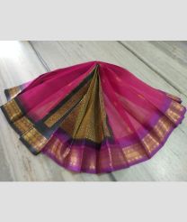 Pink and Magenta gadwal cotton sarees with All over Buttas design