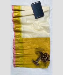Half White and Acid Green gadwal cotton sarees with All over Checks design