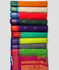 All Available Colors gadwal cotton sarees with temple border design