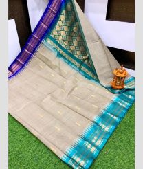gray colour gadwal cotton sarees with kanchi border design