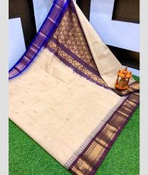 brown colour gadwal cotton sarees with kanchi border design