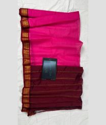 magenta and maroon colour gadwal cotton sarees with Plain design