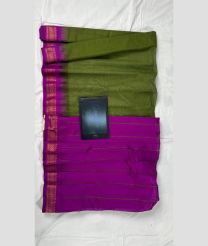 green and purple colour gadwal cotton sarees with Plain design
