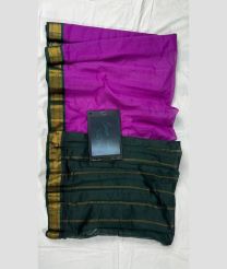 purple and green colour gadwal cotton sarees with Plain design