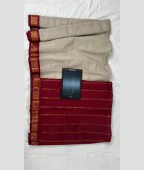 gray and magenta colour gadwal cotton sarees with Plain design