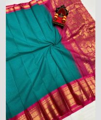 blue colour gadwal cotton sarees with All over Checks design