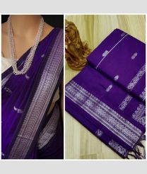 violet colour gadwal cotton sarees with All over Buttas design