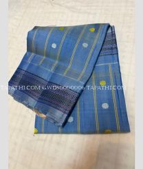 Blue and Yellow gadwal pattu dupattas with Kuttu Border design - GWDS0000006