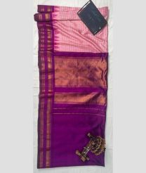 Rose Pink and Magenta gadwal pattu sarees with All over Checks design