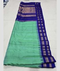 Aquamarine and Royal Blue gadwal pattu sarees with All over Checks design