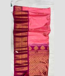 Lite Pink and Pink gadwal pattu sarees with Jari Border design