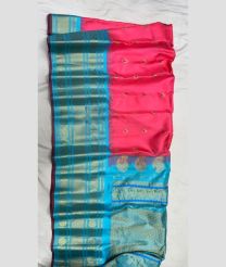 Pink and Sky Blue gadwal pattu sarees with Jari Border design