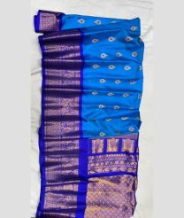 Blue and Royal Blue gadwal pattu sarees with Jari Border design
