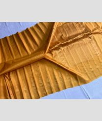 Brown Sugar and Golden  gadwal pattu sarees with Temple Border design