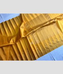 Golden Yellow and Golden gadwal pattu sarees with Temple Border design