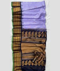 Lavender and Black gadwal pattu sarees with All over Checks and Buttas design