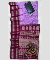 Lavender and Crimson gadwal pattu sarees with All over Checks and Buttas design