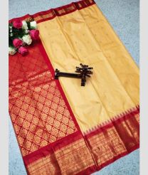 pink and brown colour gadwal pattu sarees with All over Buttas design