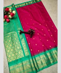 maroon and cyan colour gadwal pattu sarees with All over Buttas design
