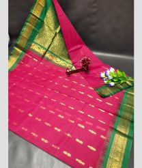 purple colour gadwal pattu sarees with Kanchi Border design