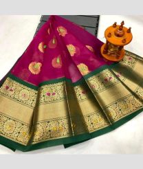 purple and brown colour gadwal pattu sarees with All over Buttas design