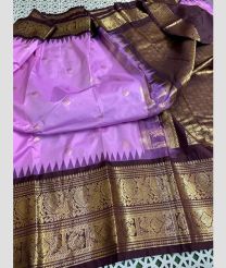 light blue colour gadwal pattu sarees with Temple Border design