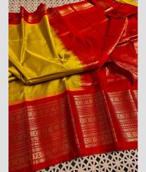 olive and maroon colour gadwal pattu sarees with Temple Border design