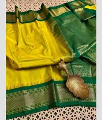 olive and blue colour gadwal pattu sarees with Temple Border design