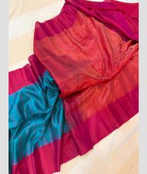 blue and magenta colour gadwal pattu sarees with temple Kuttu border design