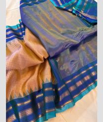 pink and gray colour gadwal pattu sarees with temple Kuttu border design