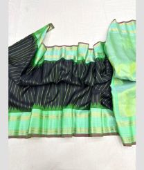 charcoal and blue colour gadwal pattu sarees with temple Kuttu border design