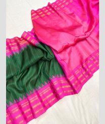 magenta and green colour gadwal pattu sarees with temple Kuttu border design