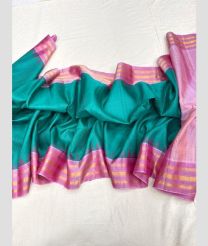 blue and pink colour gadwal pattu sarees with temple Kuttu border design
