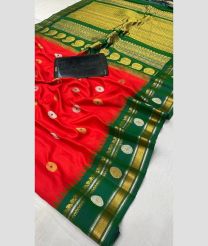 magenta and brown colour gadwal pattu sarees with All over Buttas design