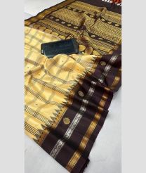 pink and brown colour gadwal pattu sarees with All over Buttas design