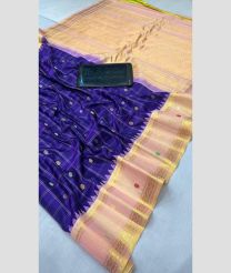 blue and pink colour gadwal pattu sarees with All over Buttas design