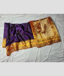 purple and brown colour gadwal pattu sarees with All over Checks and Buttas design